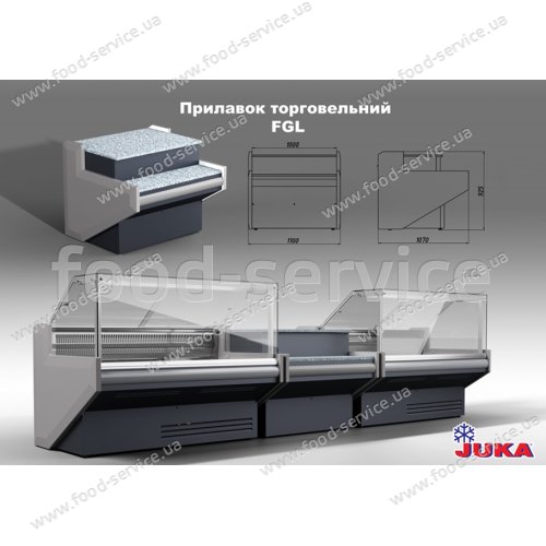 Торговый прилавок Juka серии FGL (стол прикасовый)